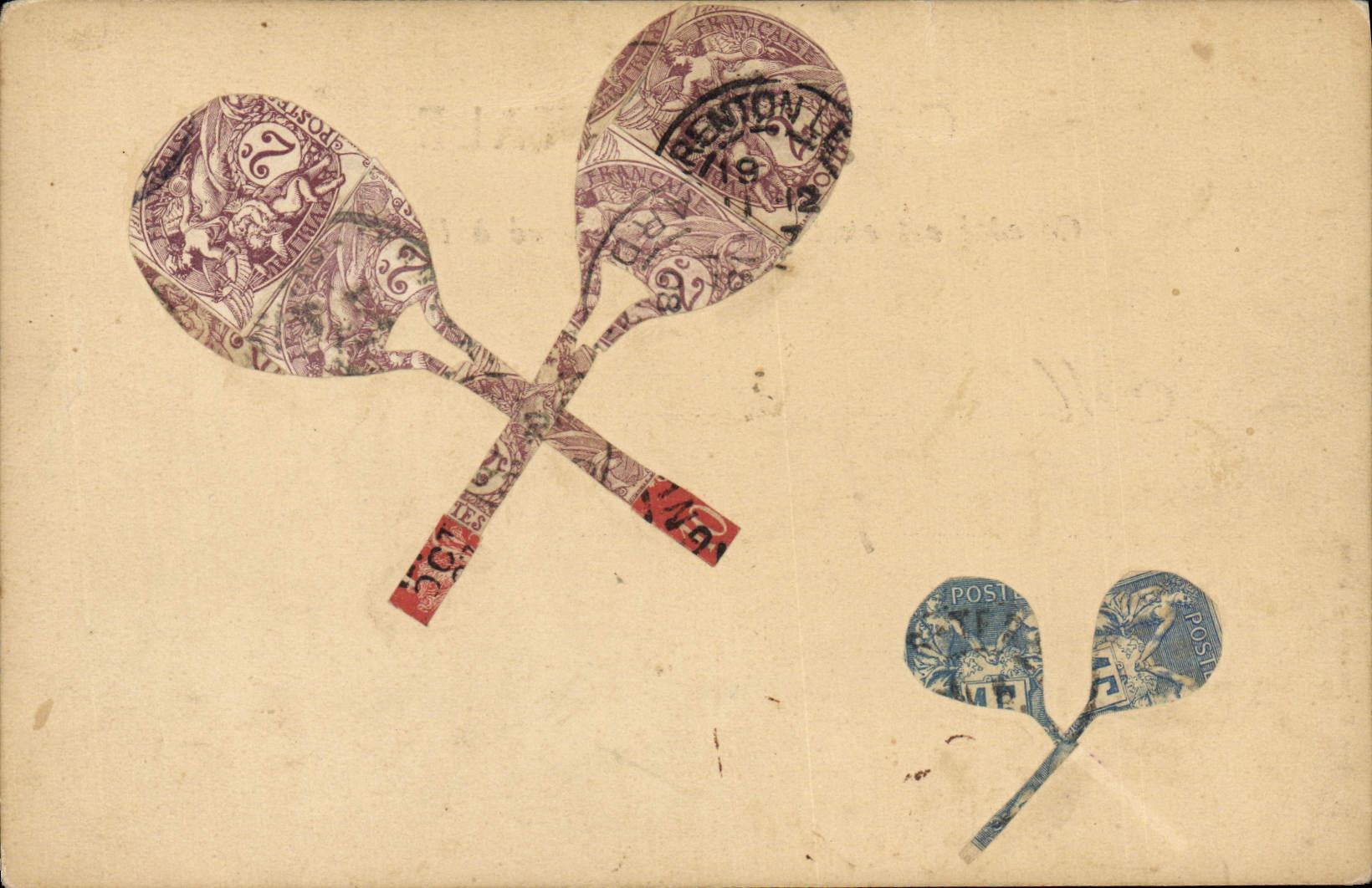 VINTAGE POSTCARD Stamps Wise Sower Tennis