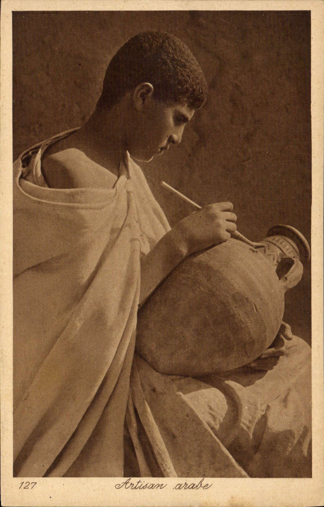 CPA Faience Faincerie Artisan arabe