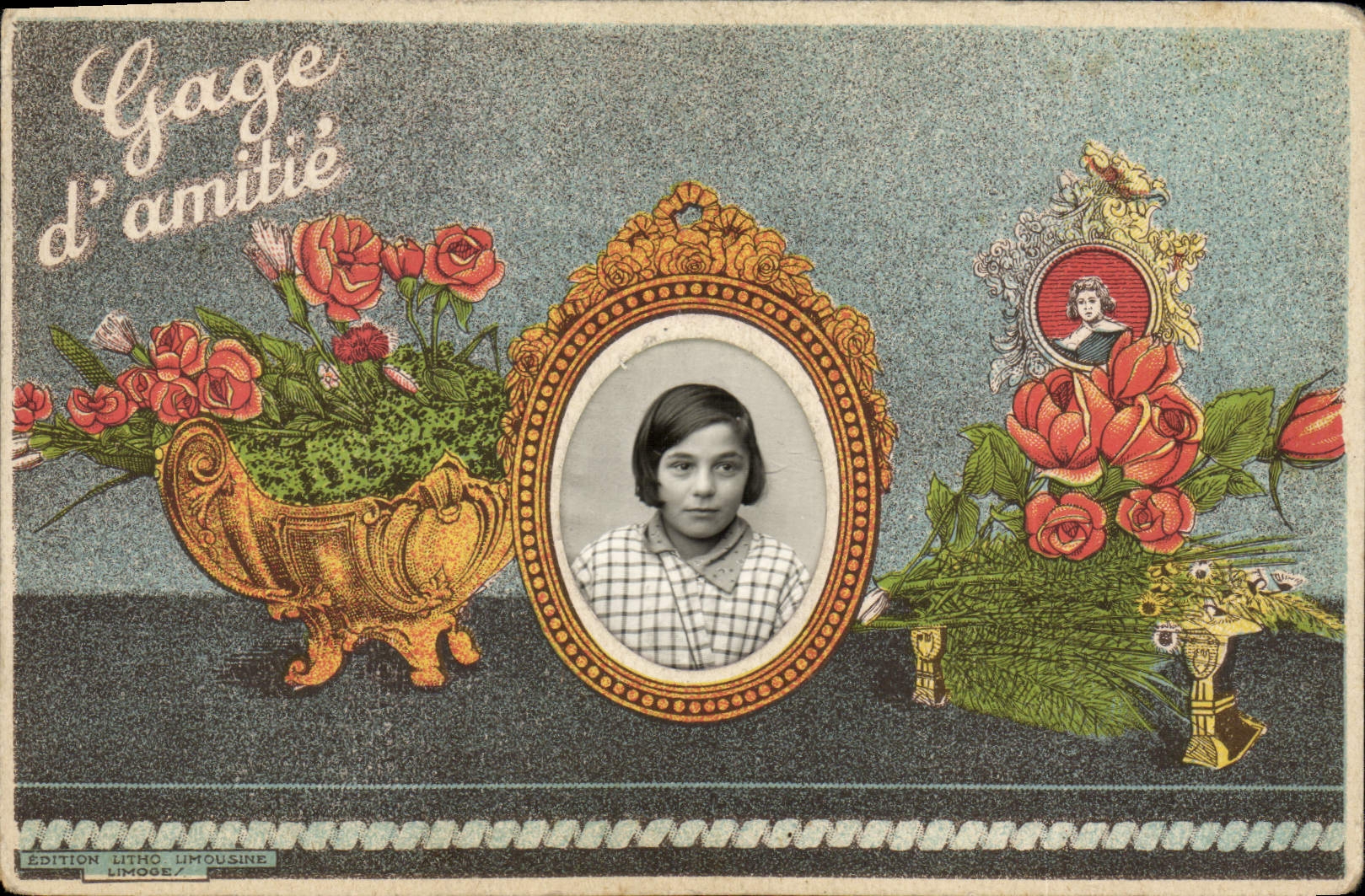 CPA Photographie Enfant Gage d'amitie