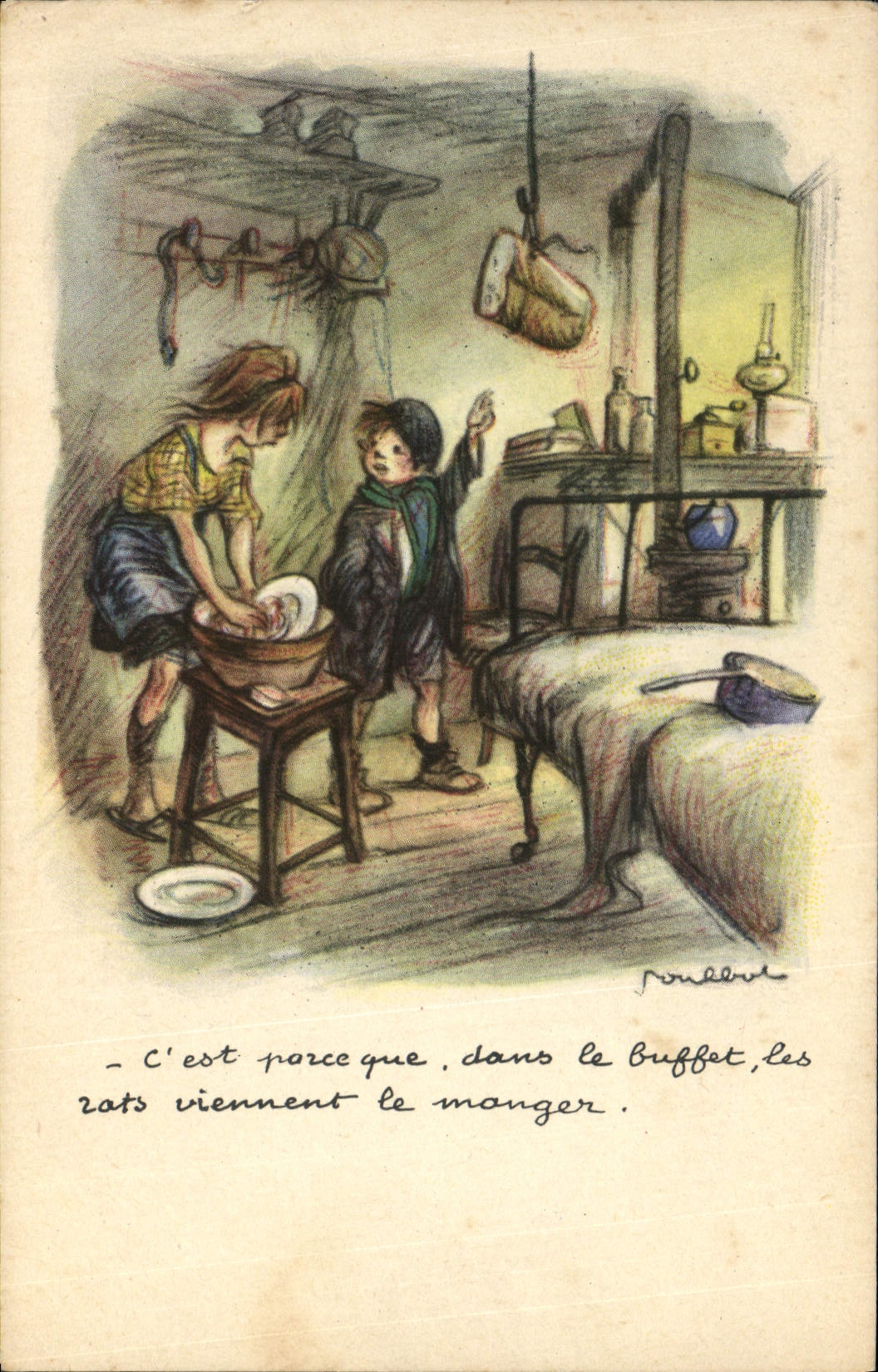 CPA Fantaisie Illustrateur Poulbot 