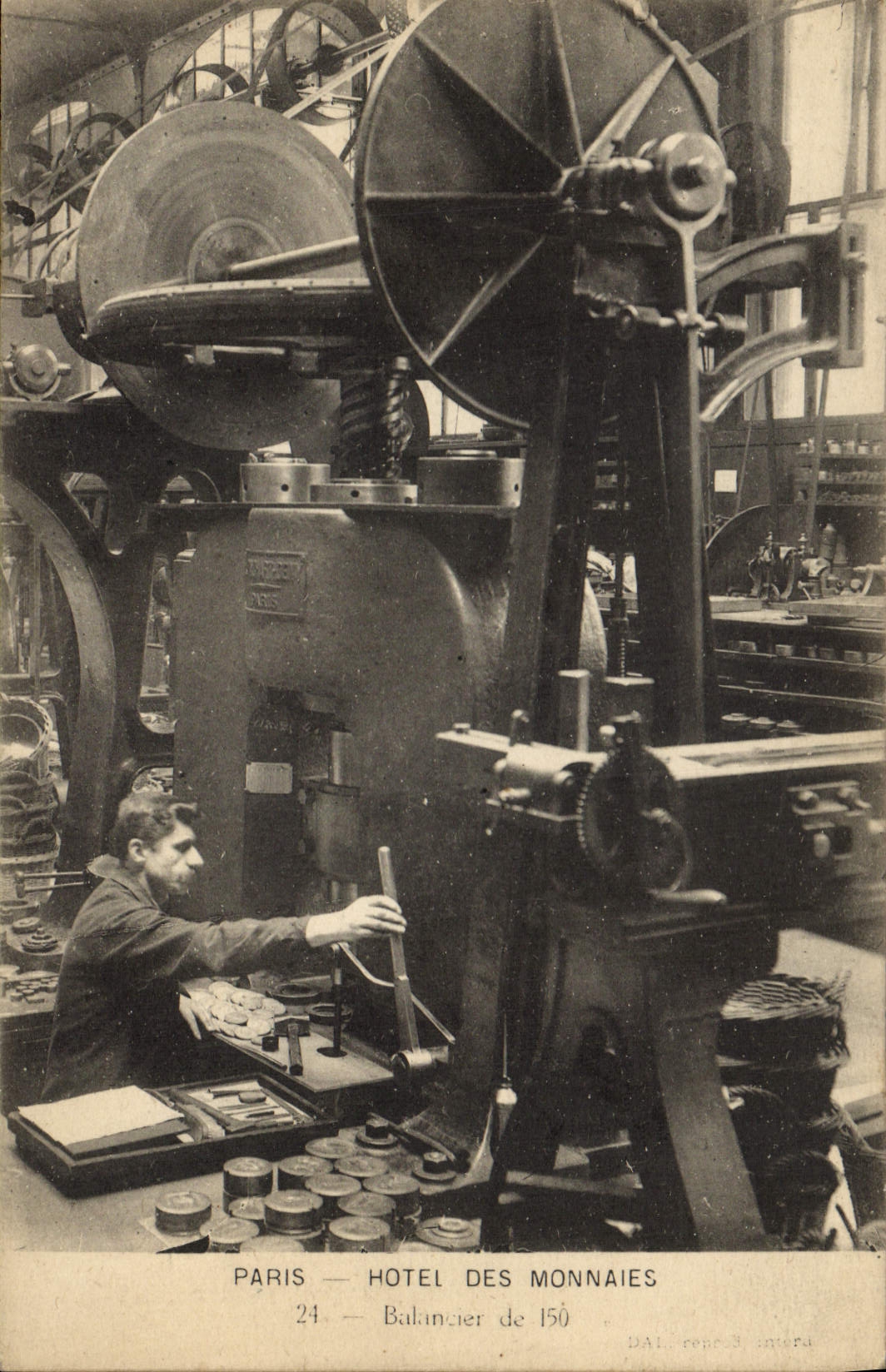 VINTAGE POSTCARD Currencies Paris Mint Beam of 150