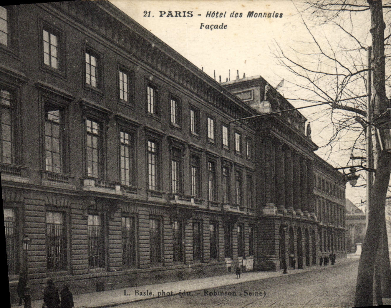 VINTAGE POSTCARD Currencies Paris Mint Frontage