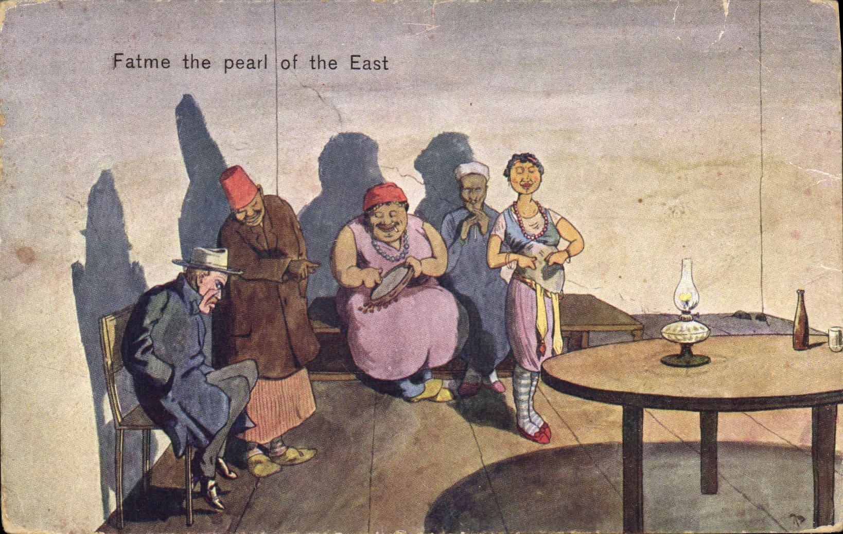 Orientalism Fatme de la POSTAL de la VENDIMIA la perla del este