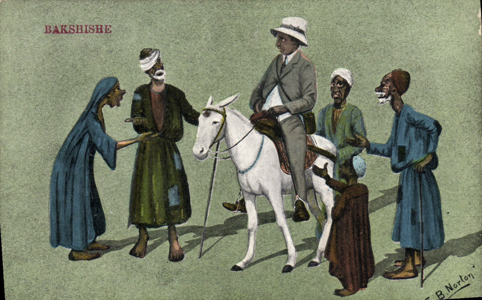 CPA Orientalisme Bakshishe 