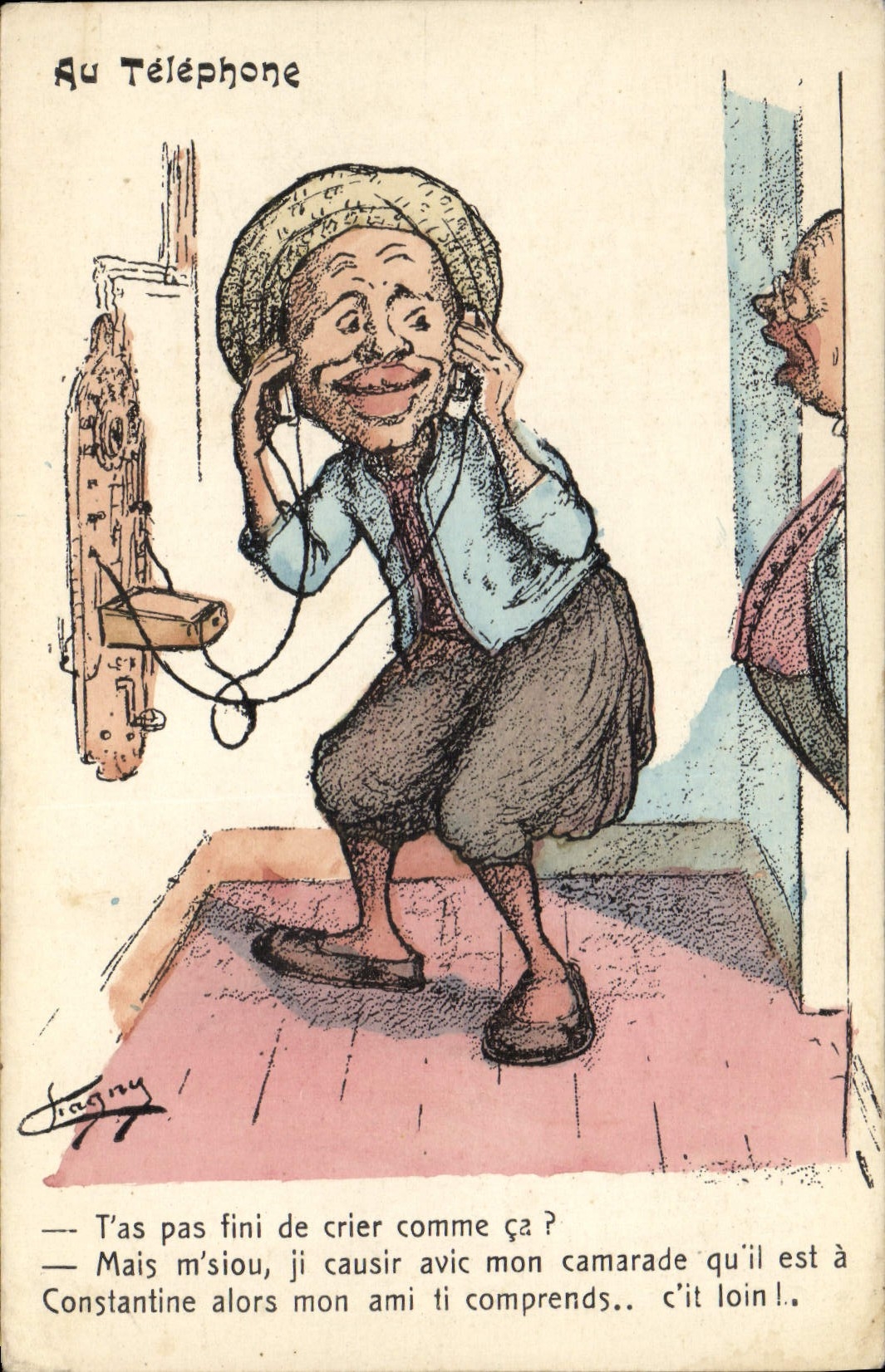 CPA Orientalisme Au telephone