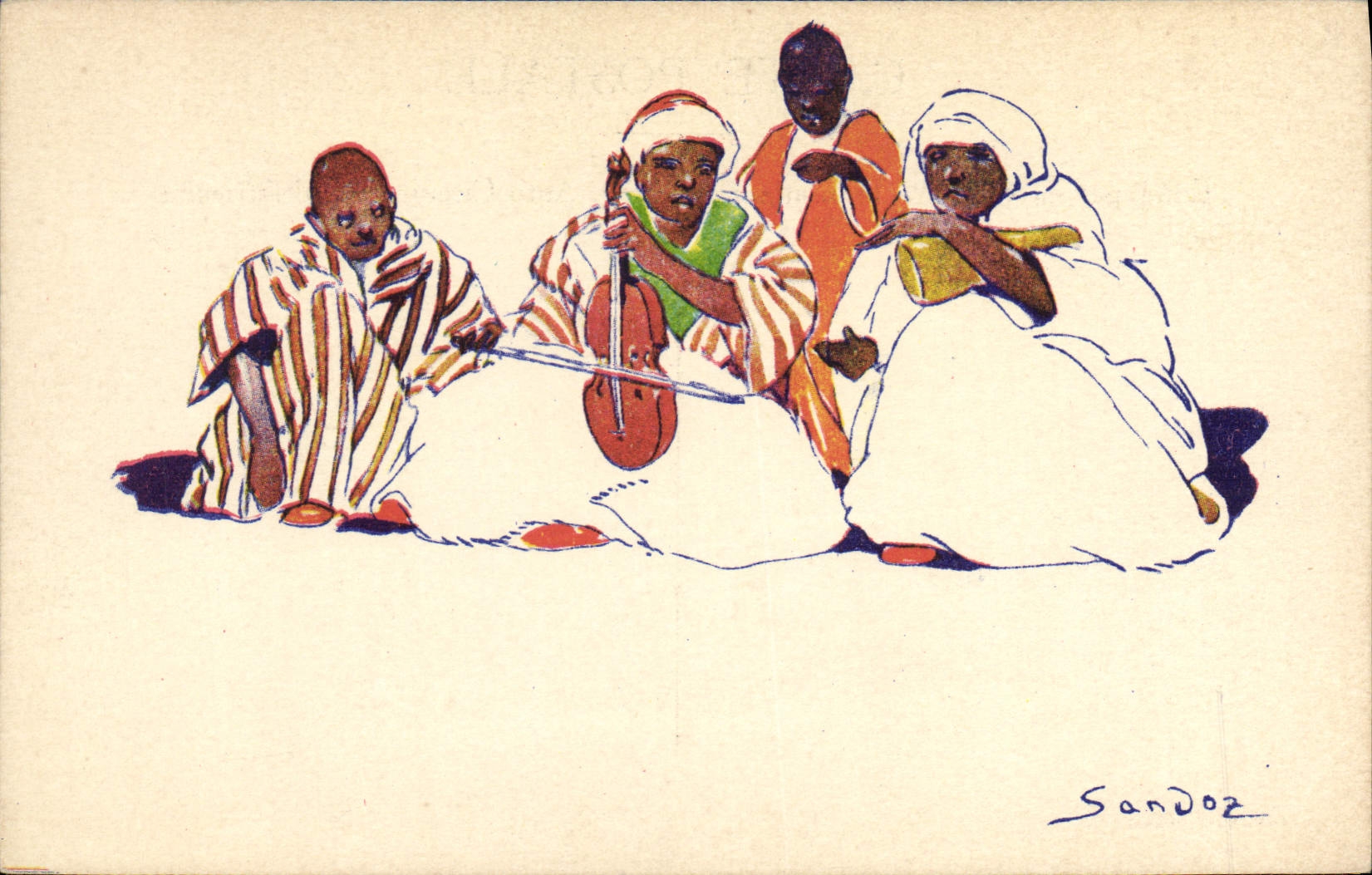 Música de Sandoz del Orientalism de la POSTAL de la VENDIMIA