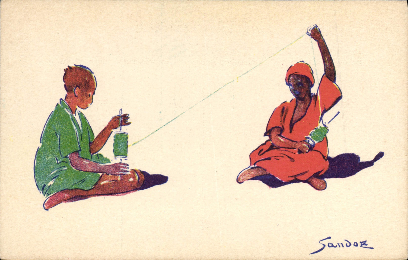 Orientalism de Sandoz de la POSTAL de la VENDIMIA