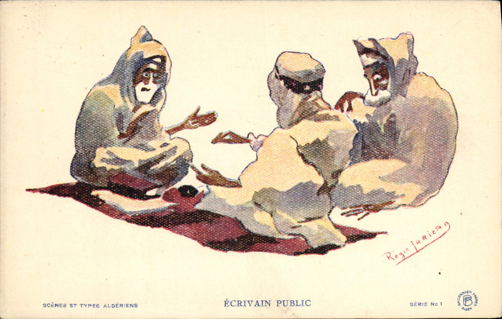 CPA Orientalisme Ecrivain public