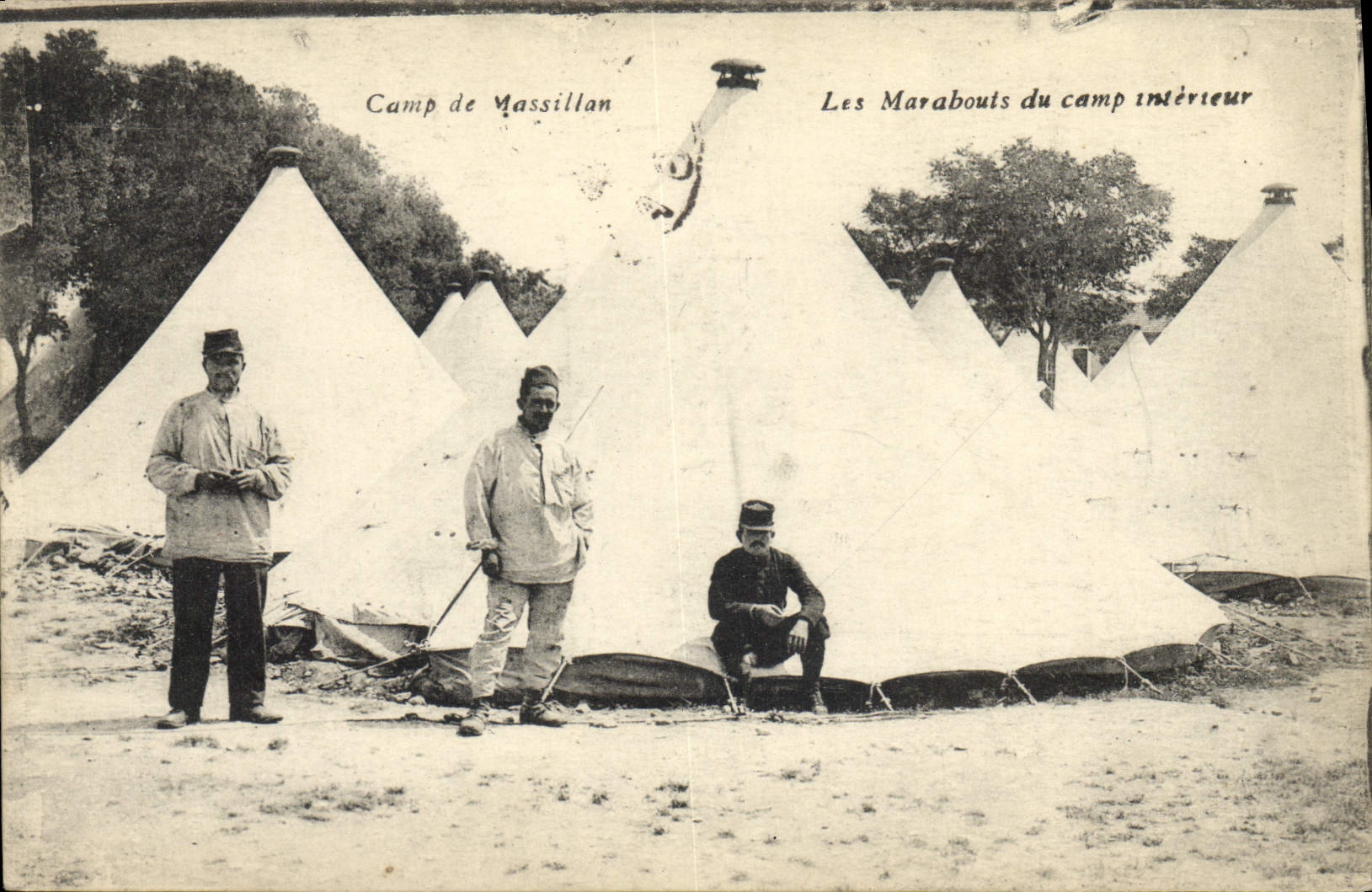 VINTAGE POSTCARD Militaria Camp of Massillan marabouts of the interior camp