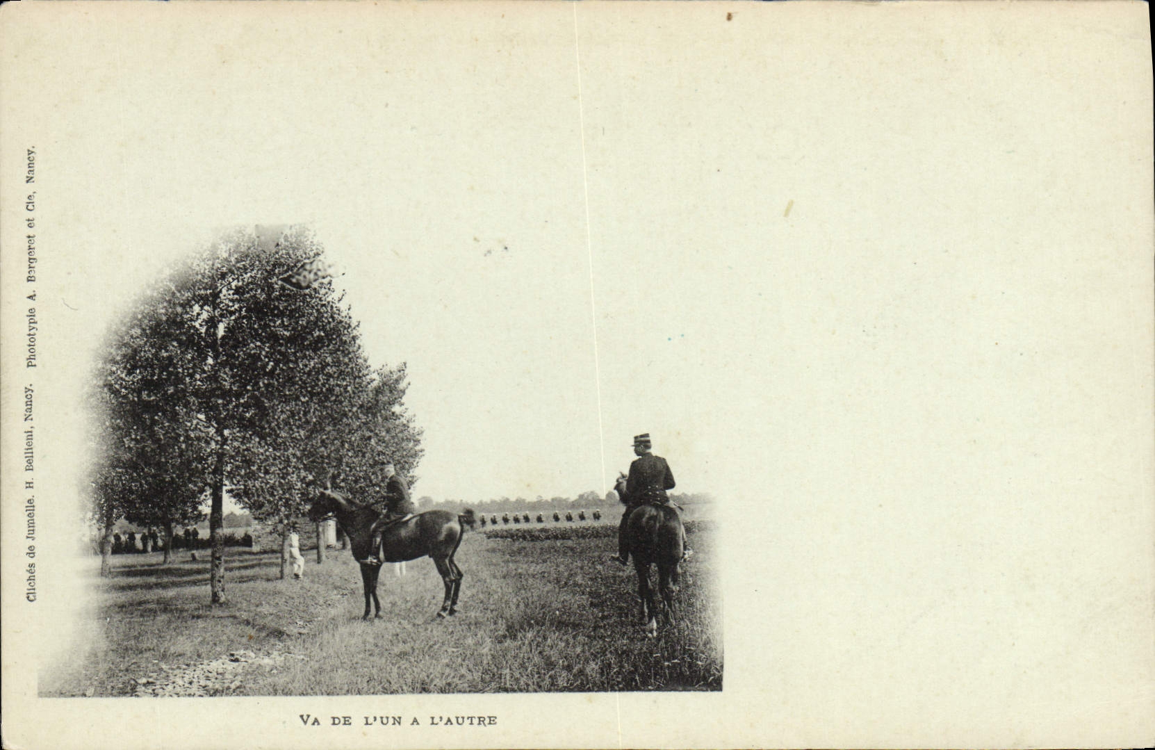 VINTAGE POSTCARD Militaria Goes from the one to the other