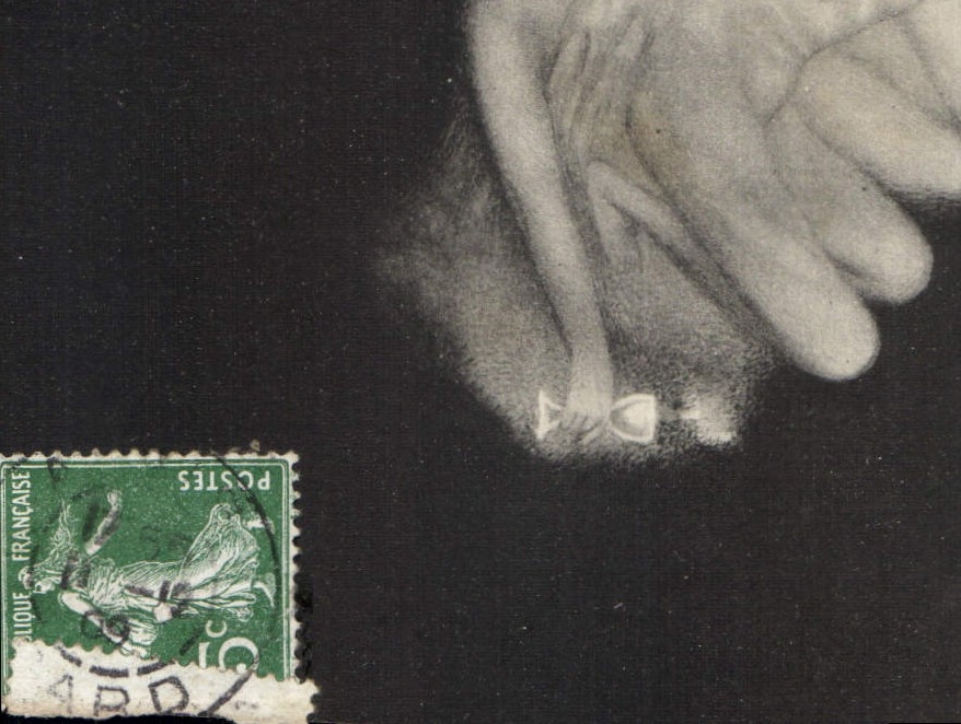 VINTAGE POSTCARD Surrealism fashionable