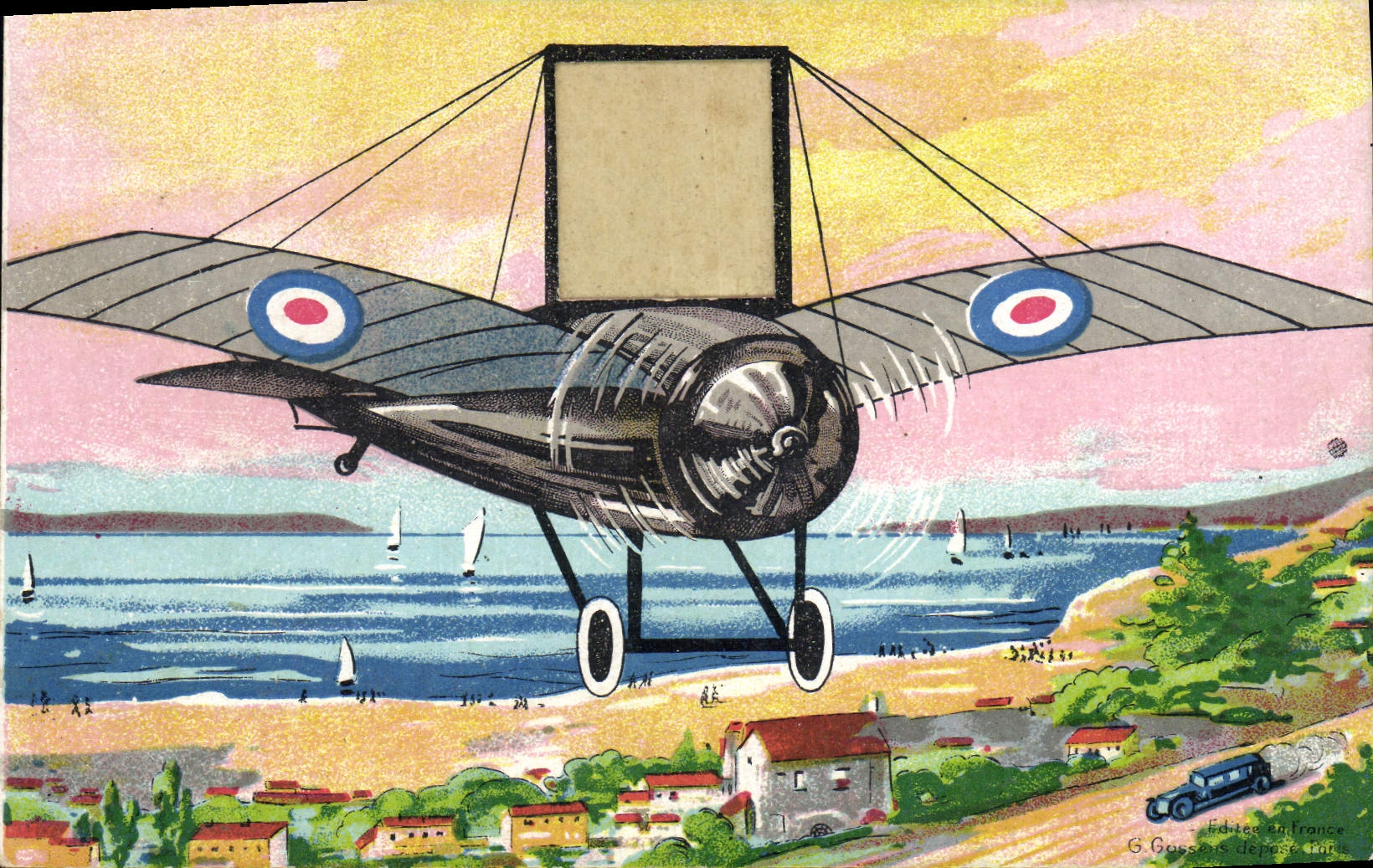 CPA Fantaisie Photographie Avion 