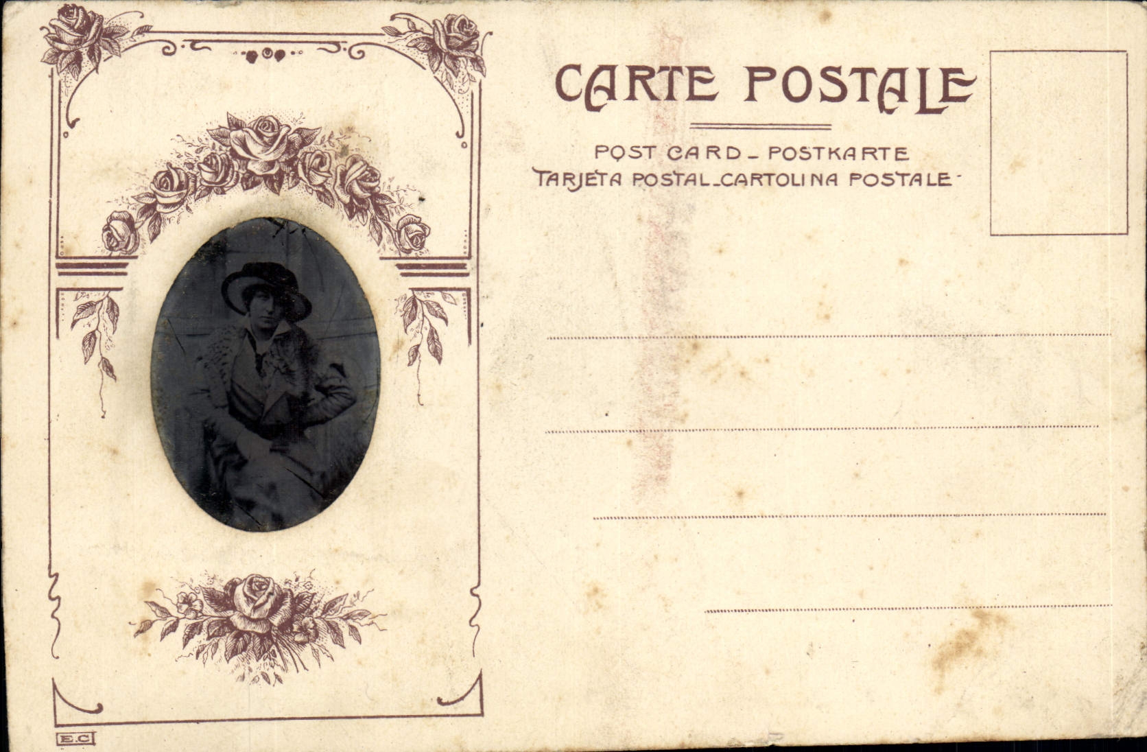 CPA Fantaisie Photographie Femme