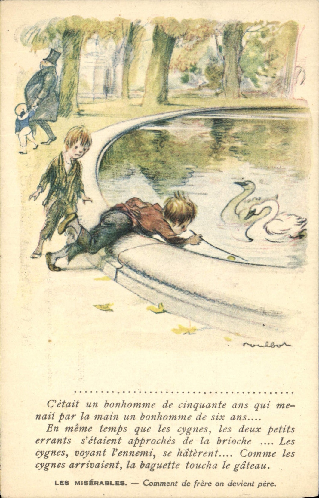 CPA Fantaisie Illustrateur Poulbot Victor Hugo Les Miserables 