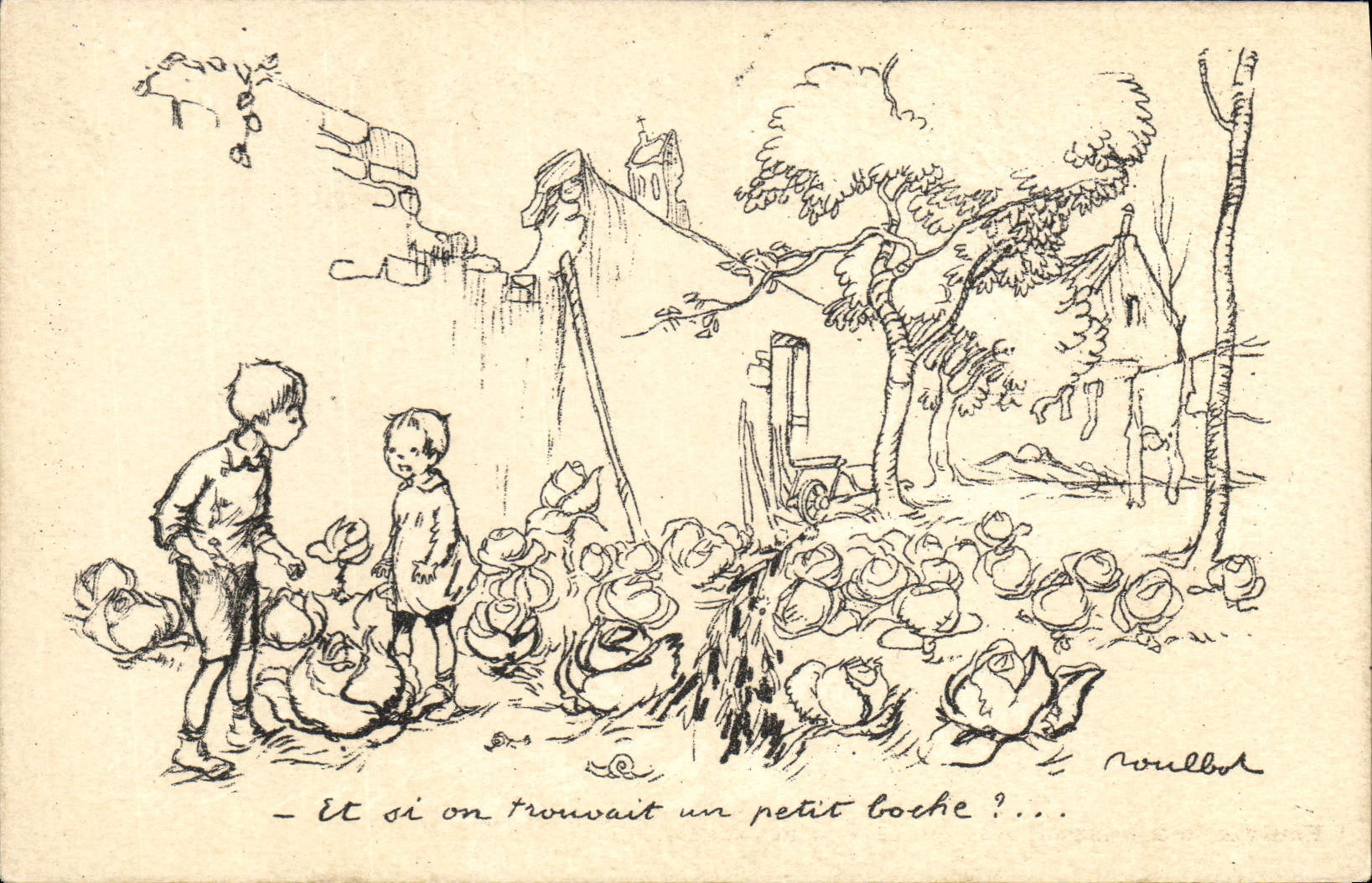 CPA Fantaisie Illustrateur Poulbot Enfants