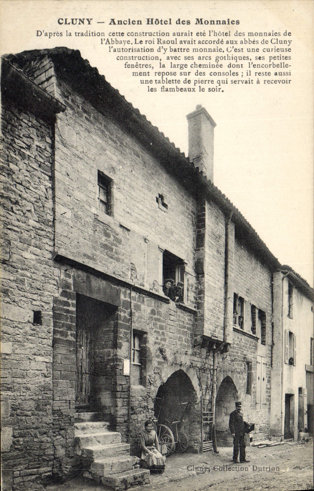 VINTAGE POSTCARD Cluny Old mint