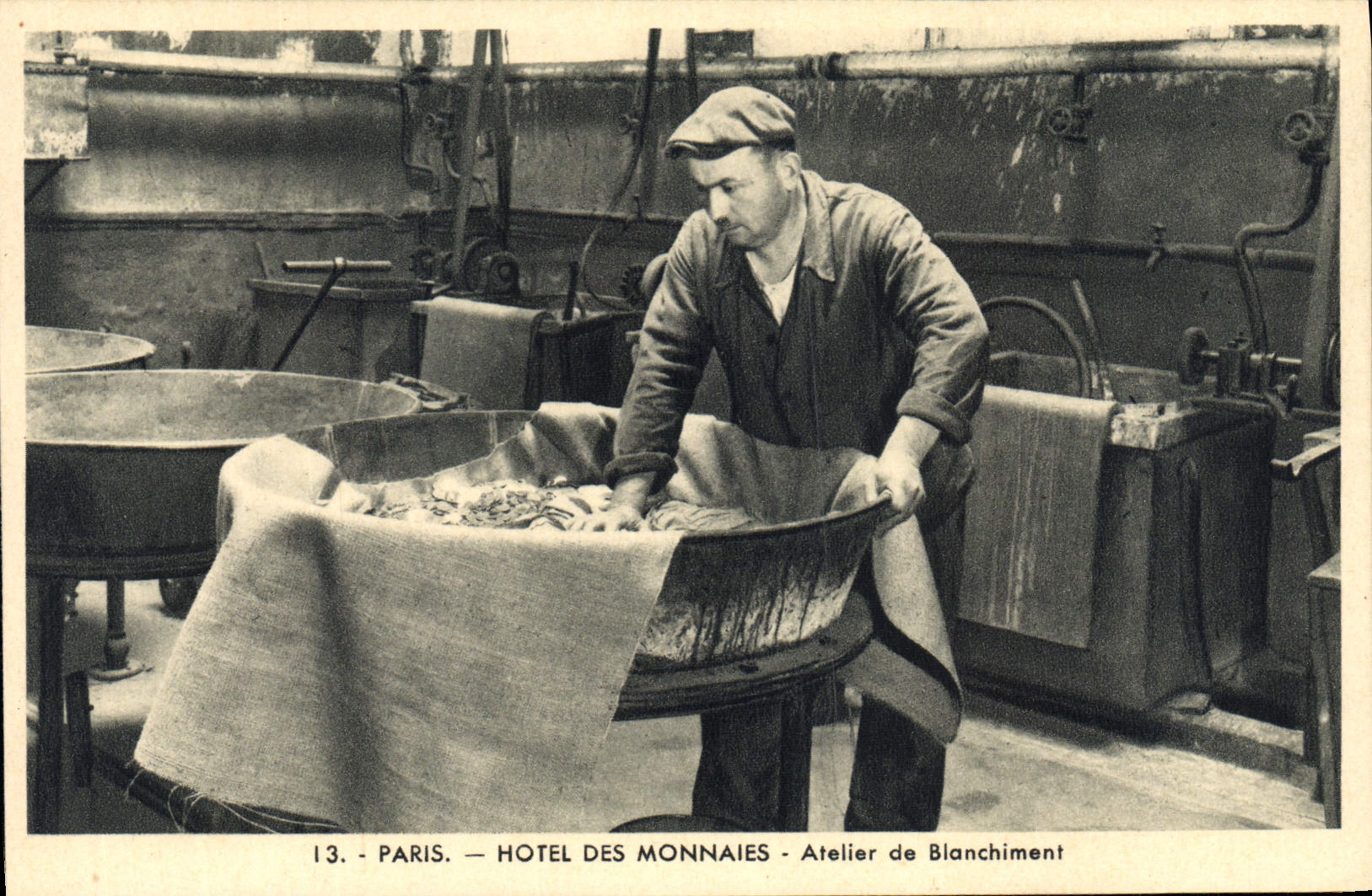 Taller Mint de París de la POSTAL de la VENDIMIA del blanqueo