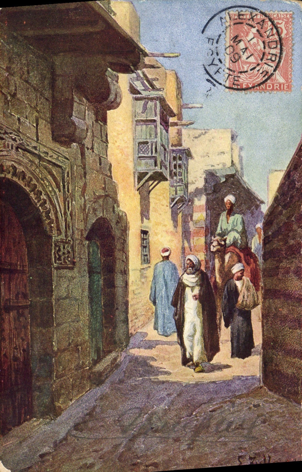 CPA Fantaisie Afrique du Nord Illustrateur Egypte