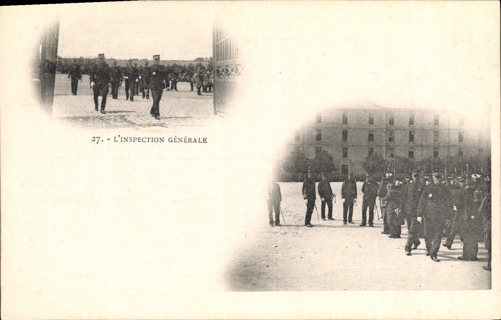 VINTAGE POSTCARD Militaria the general inspection