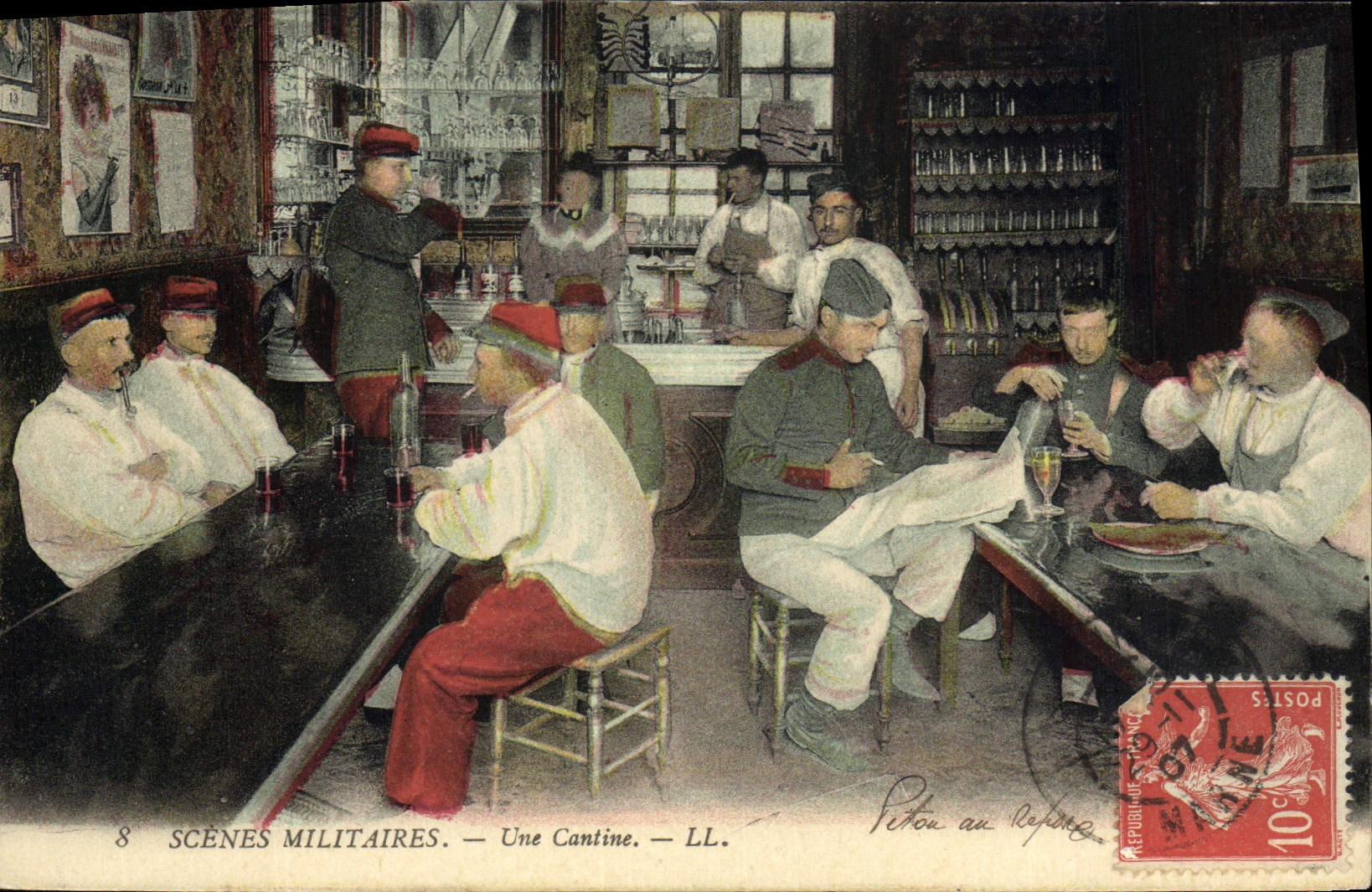 CPA Militaria Une cantine 