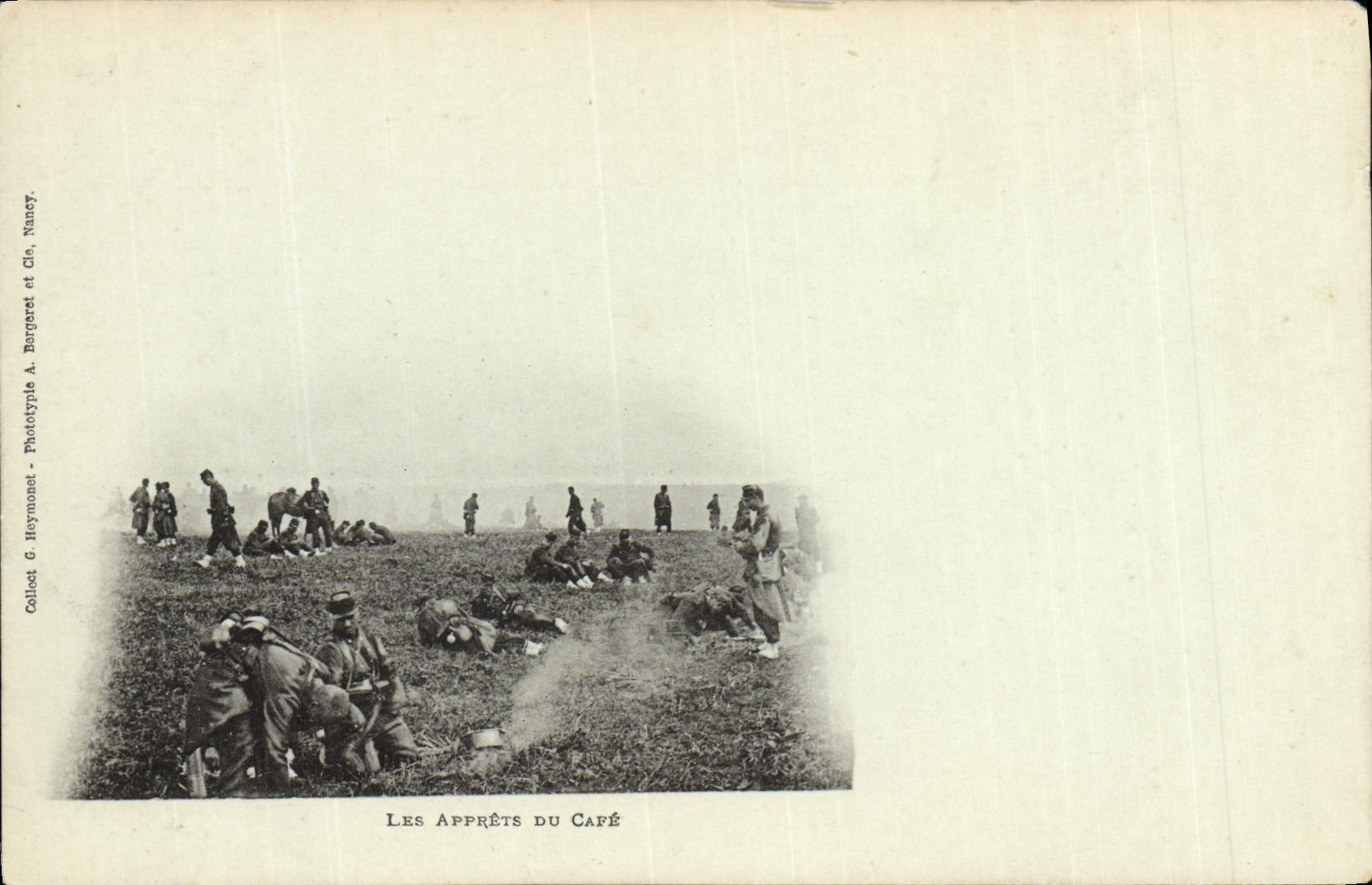 CPA Militaria Les apprets du cafe