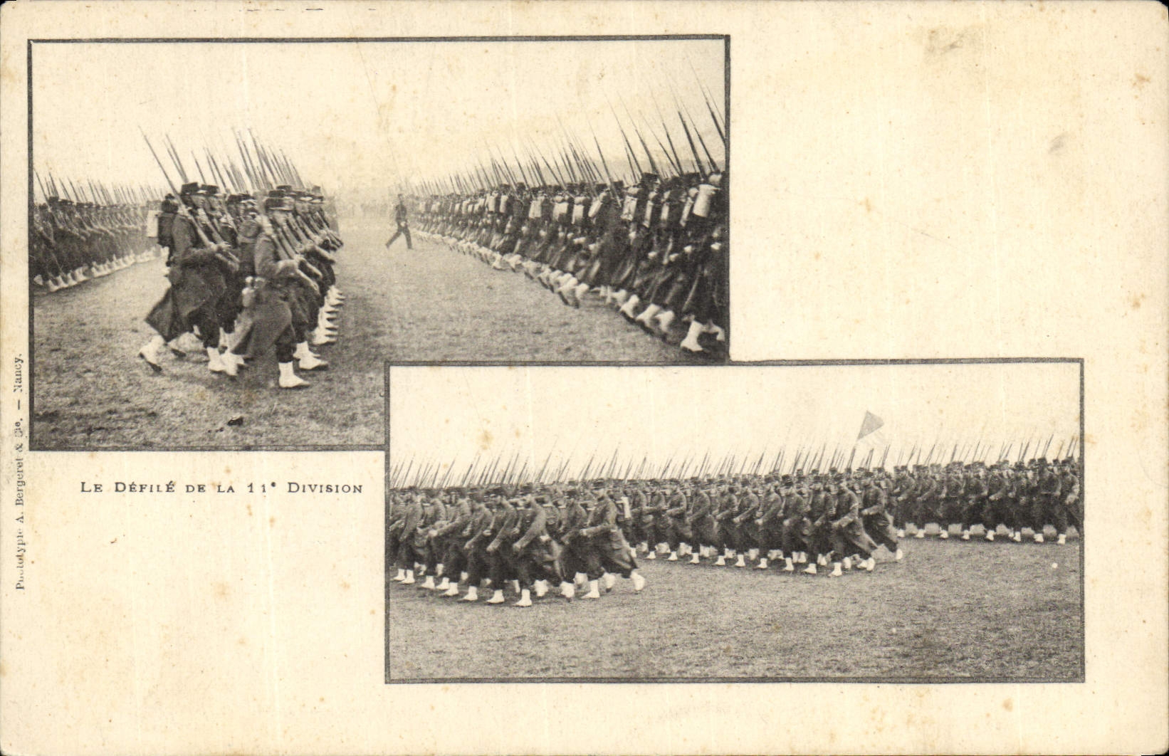 VINTAGE POSTCARD Militaria the procession of the 11th division