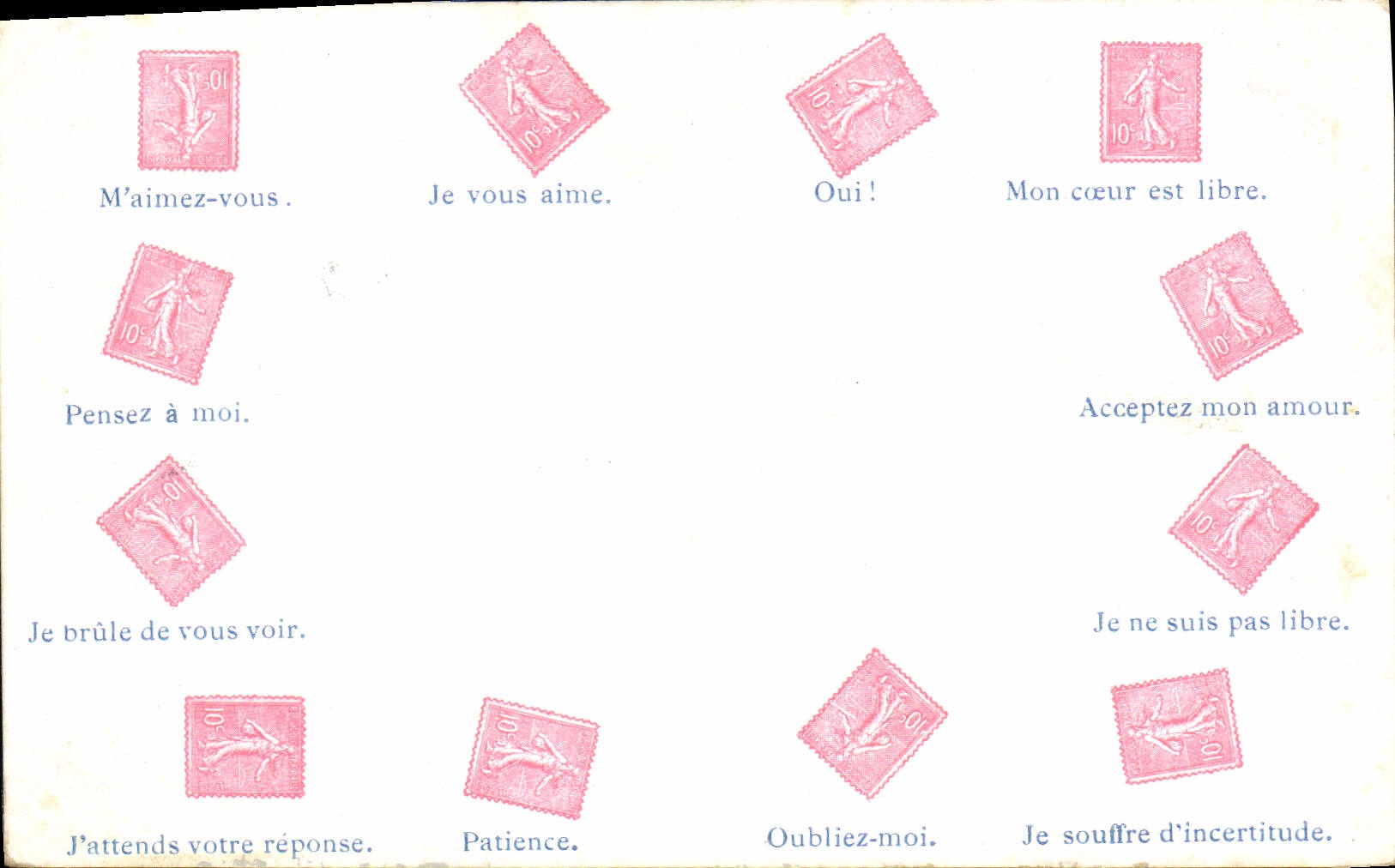 VINTAGE POSTCARD Sower 10c Line