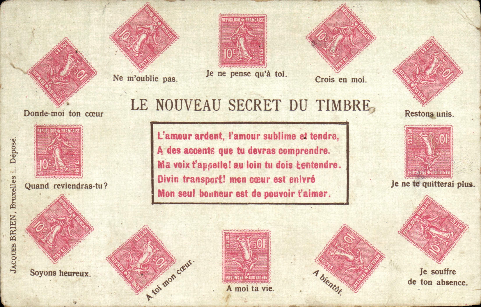 VINTAGE POSTCARD the new secrecy of the stamp