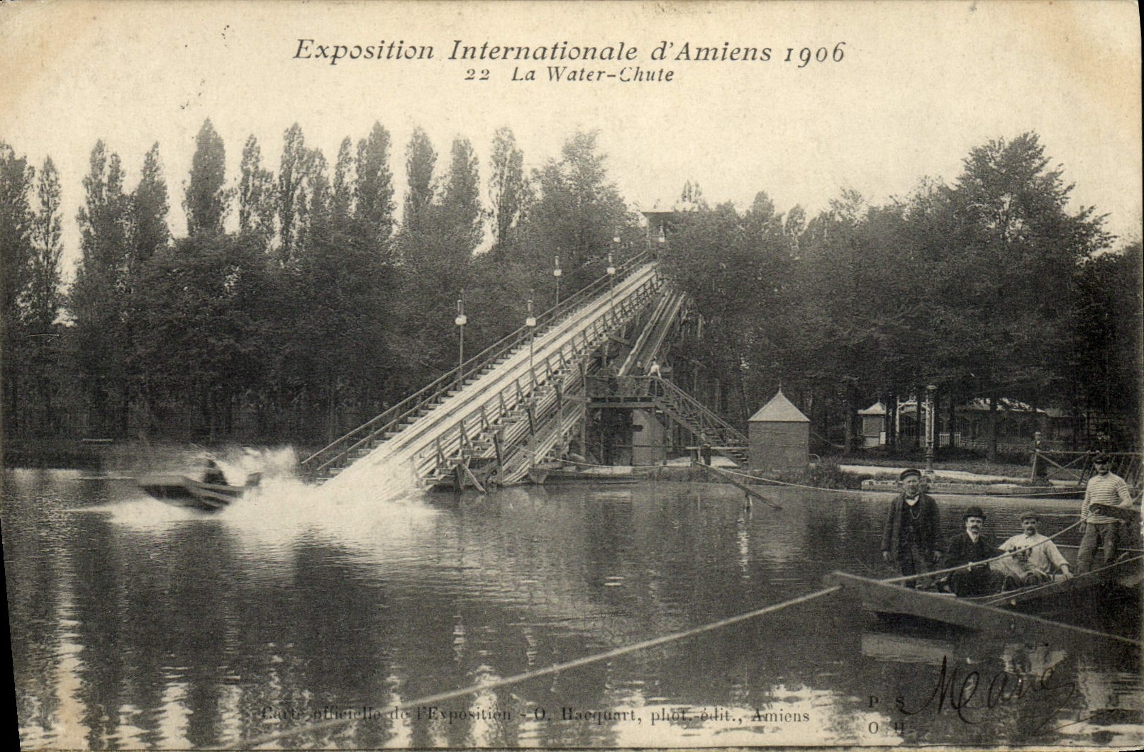 VINTAGE POSTCARD Fun fair International exhibition of Amiens 1906 the toilets falls