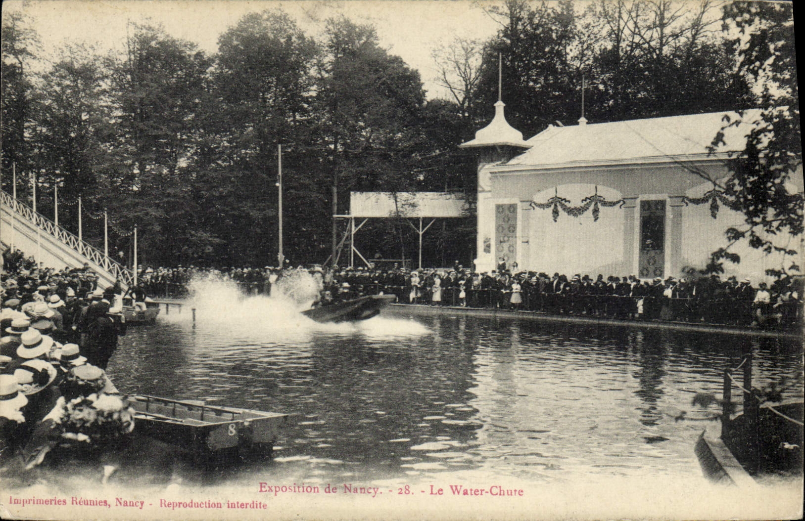 VINTAGE POSTCARD Fun fair Fair of Nancy the toilets Falls