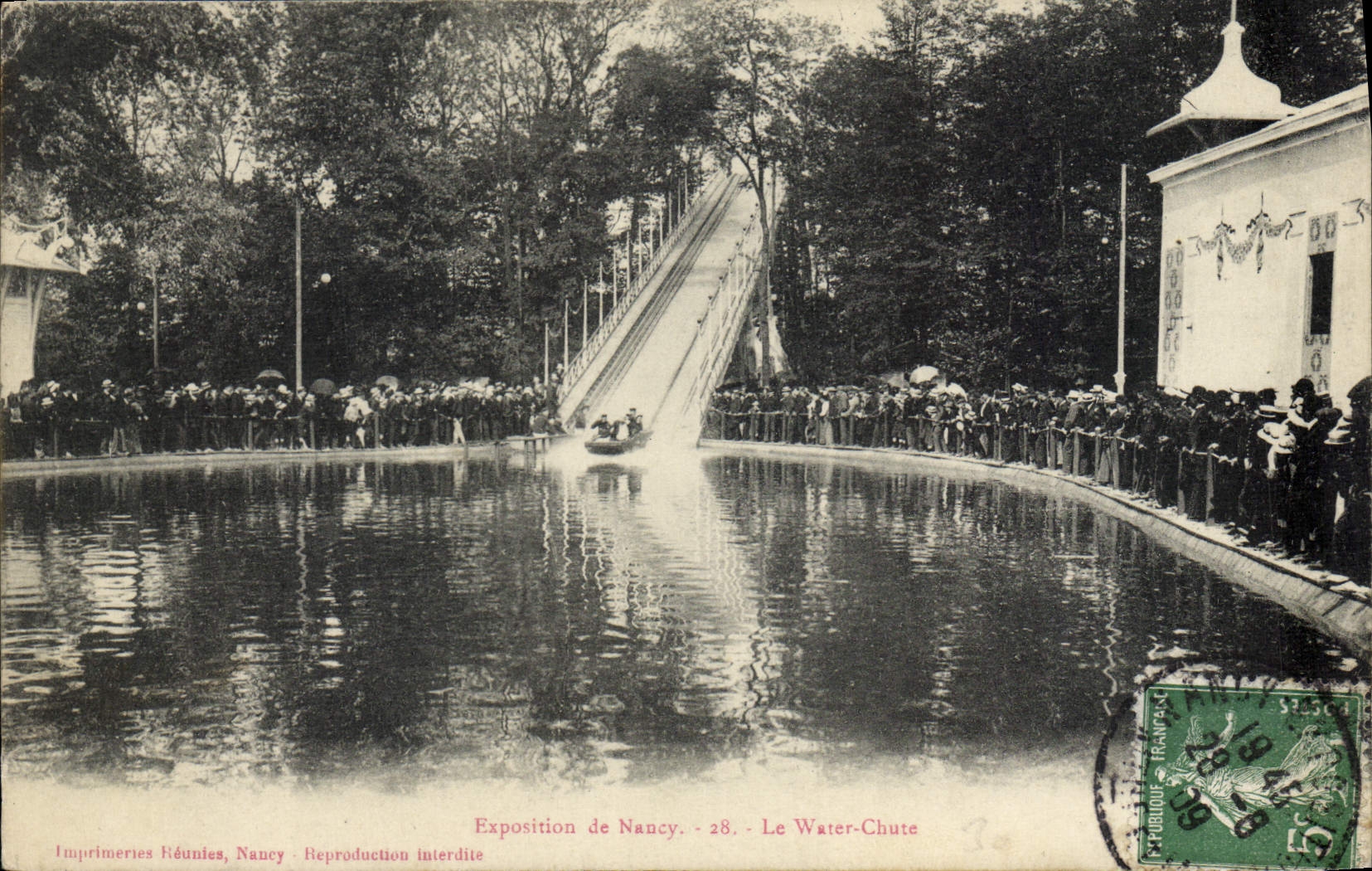 CPA Fete Foraine Exposition de Nancy Le water chute