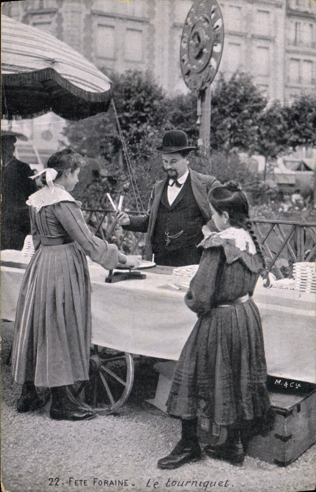 VINTAGE POSTCARD Fun fair the swivel