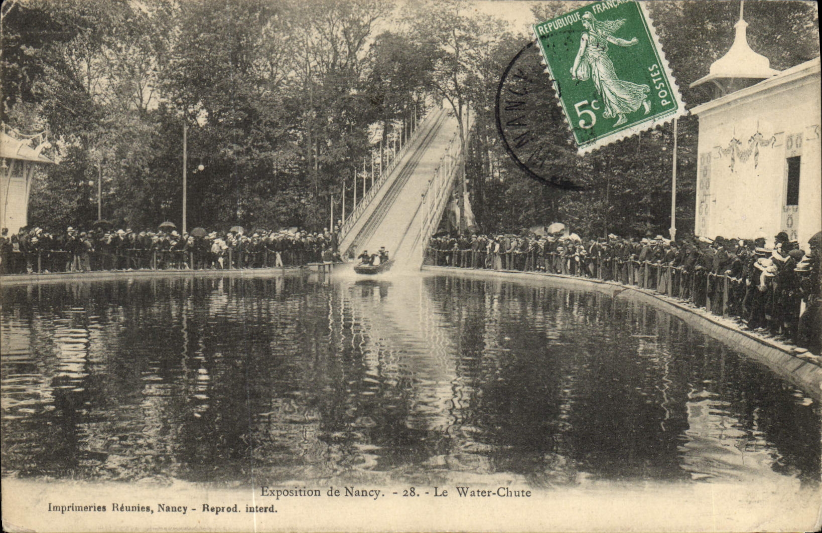 CPA Fete Foraine Exposition de Nancy Le water chute