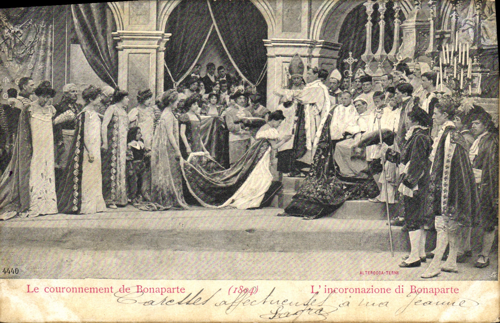 VINTAGE POSTCARD Napoleon History the 1st crowning of Bonaparte 1804