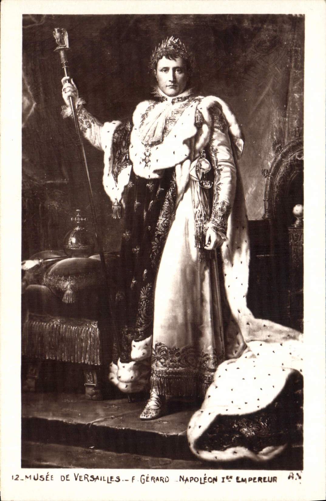 Museo del emperador de la historia de Napoleon de la POSTAL de la VENDIMIA 1r de Versalles