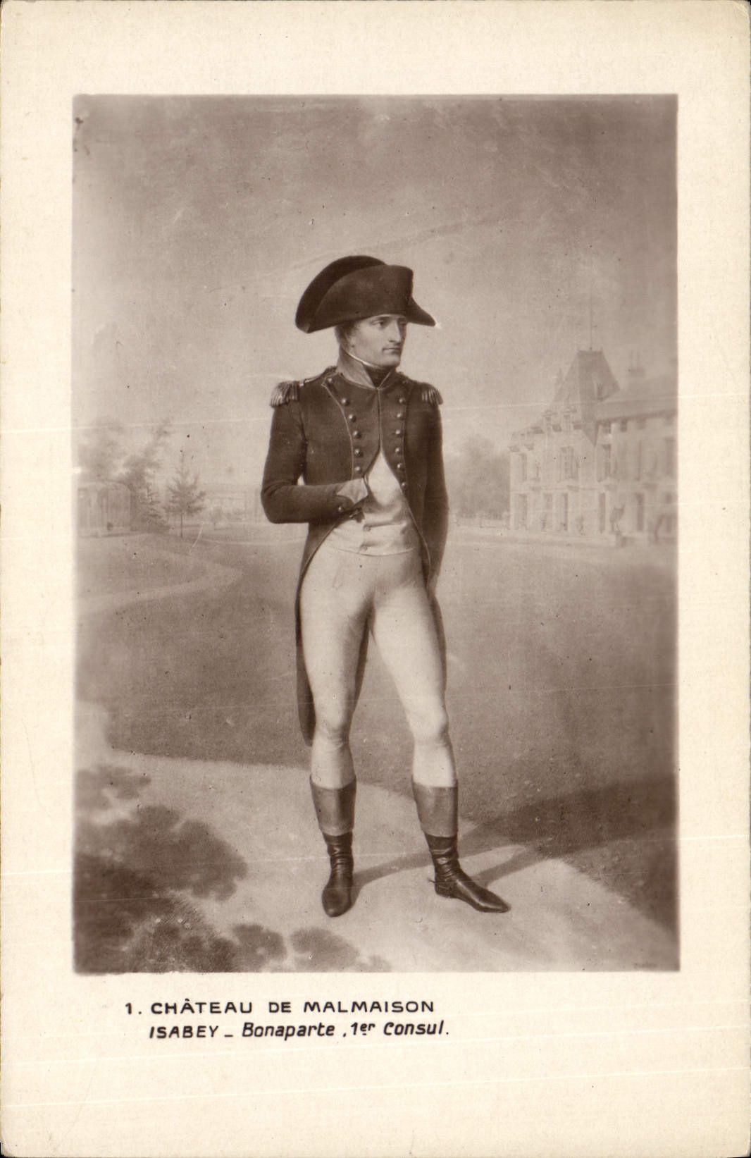 VINTAGE POSTCARD Napoleon History 1st Castle of Malmaison Isabey Bonaparte 1st consul