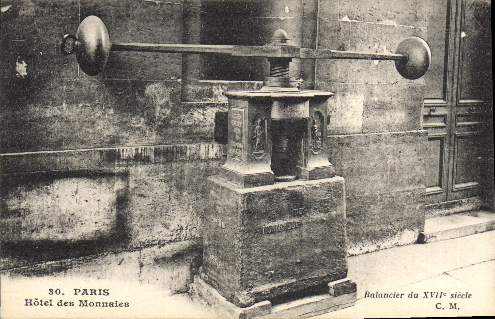 VINTAGE POSTCARD Paris Mint Beam of 17th