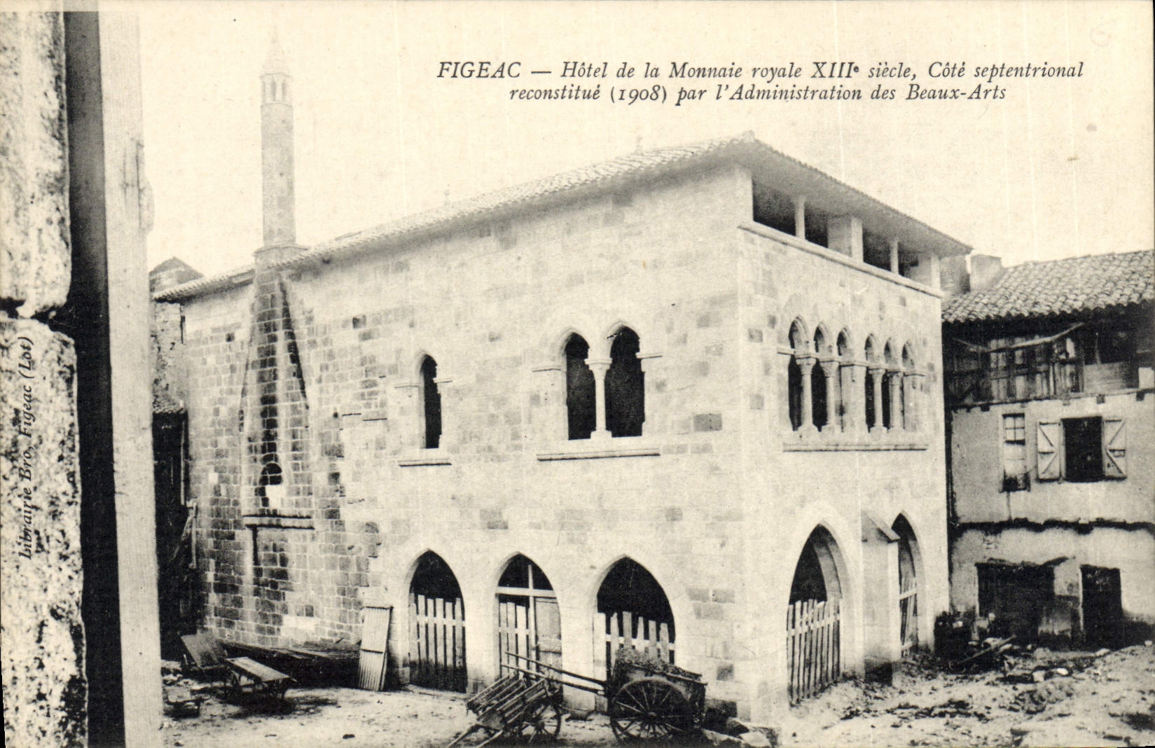 VINTAGE POSTCARD Monnaies Figeac royal Mint Dimensions septentrional by the administration of Beautiful arts