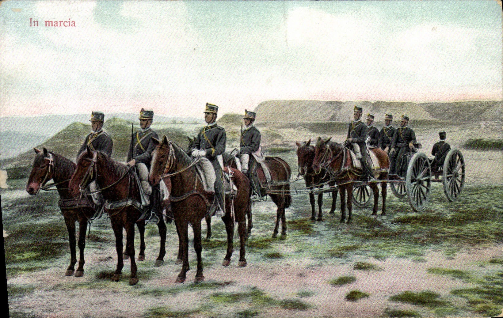 CPA Militaria In Marcia 