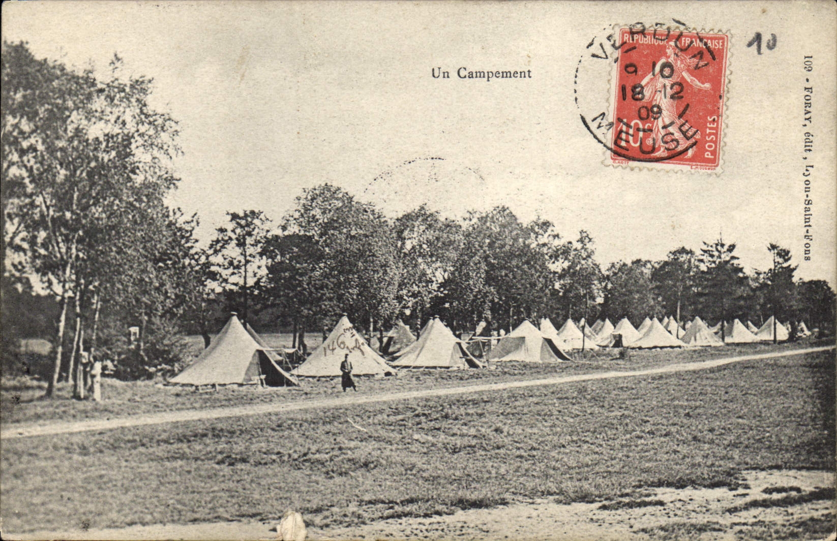 CPA Militaria Un campement 