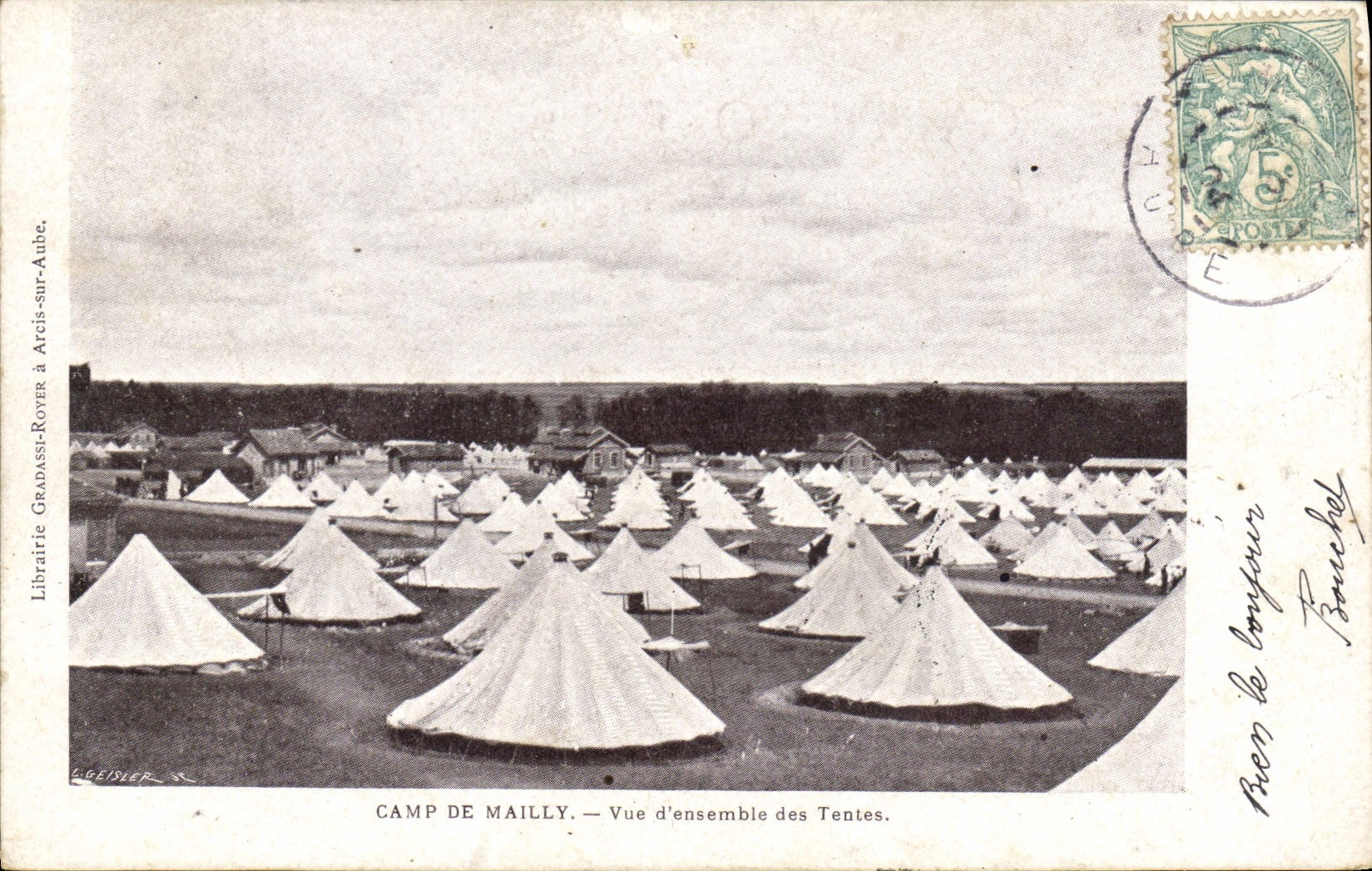 CPA Militaria Camp de Mailly Vue d'ensemble des tentes