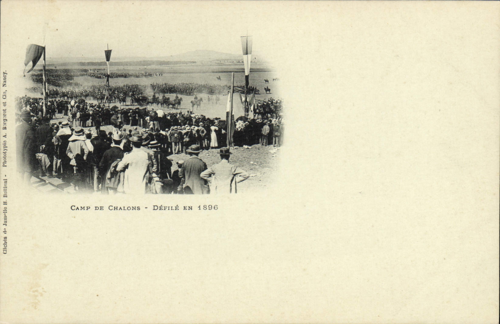 El campo de Militaria de la POSTAL de la VENDIMIA de Red-redes enmarañó en caballo de 1896 caballos