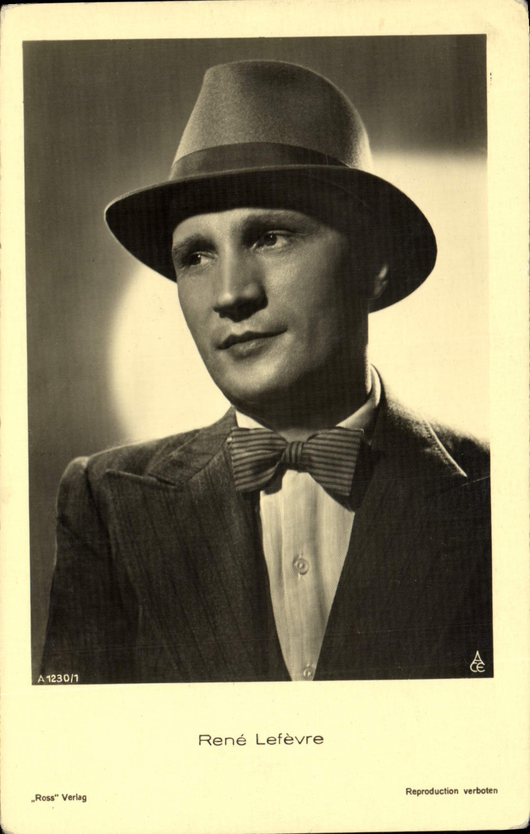 POSTAL MODERNA cine Rene Lefevre