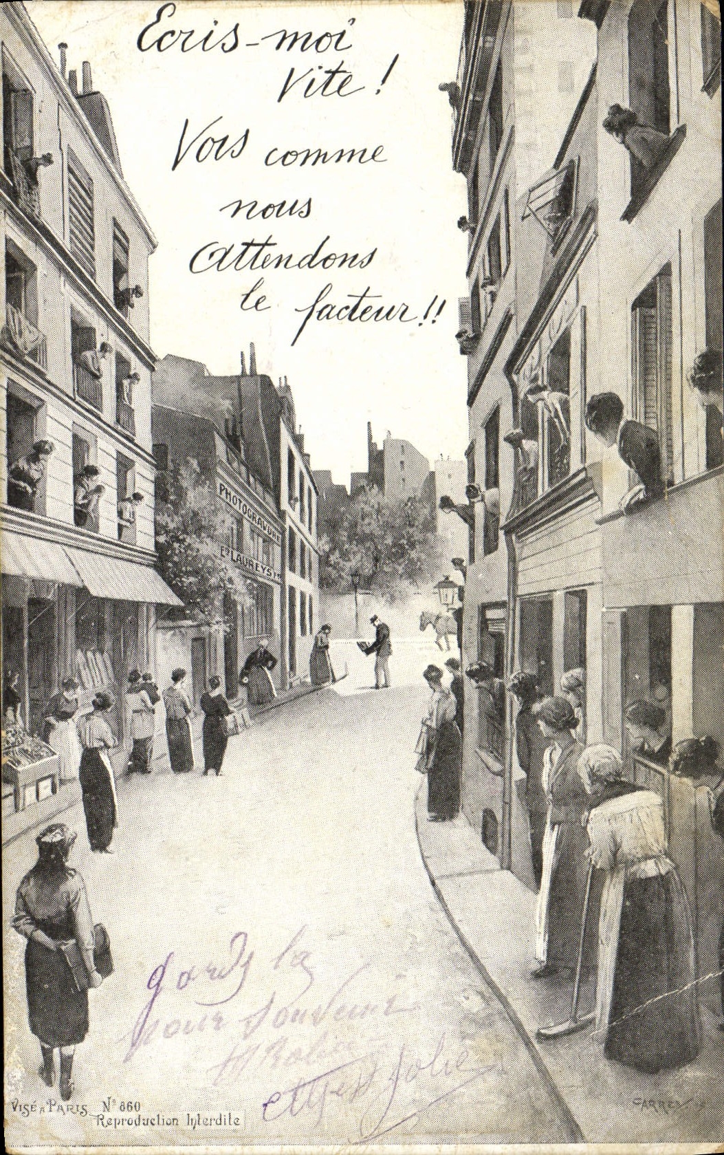 CPA Facteur Postier
