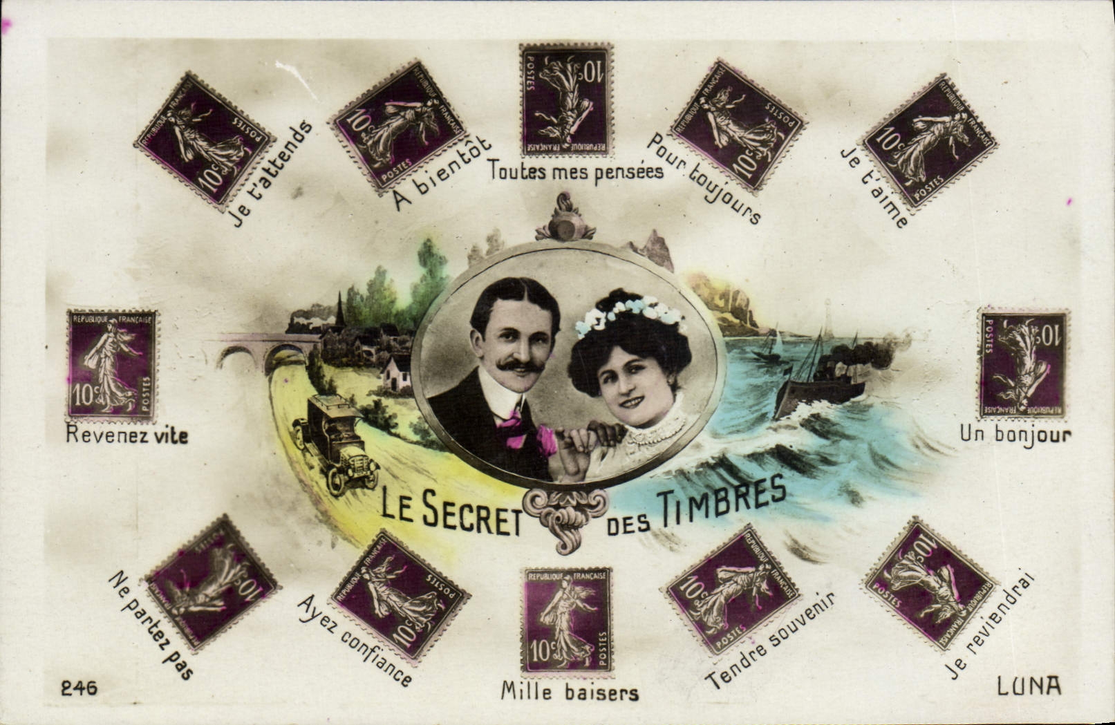 CPA Le secret des timbres 