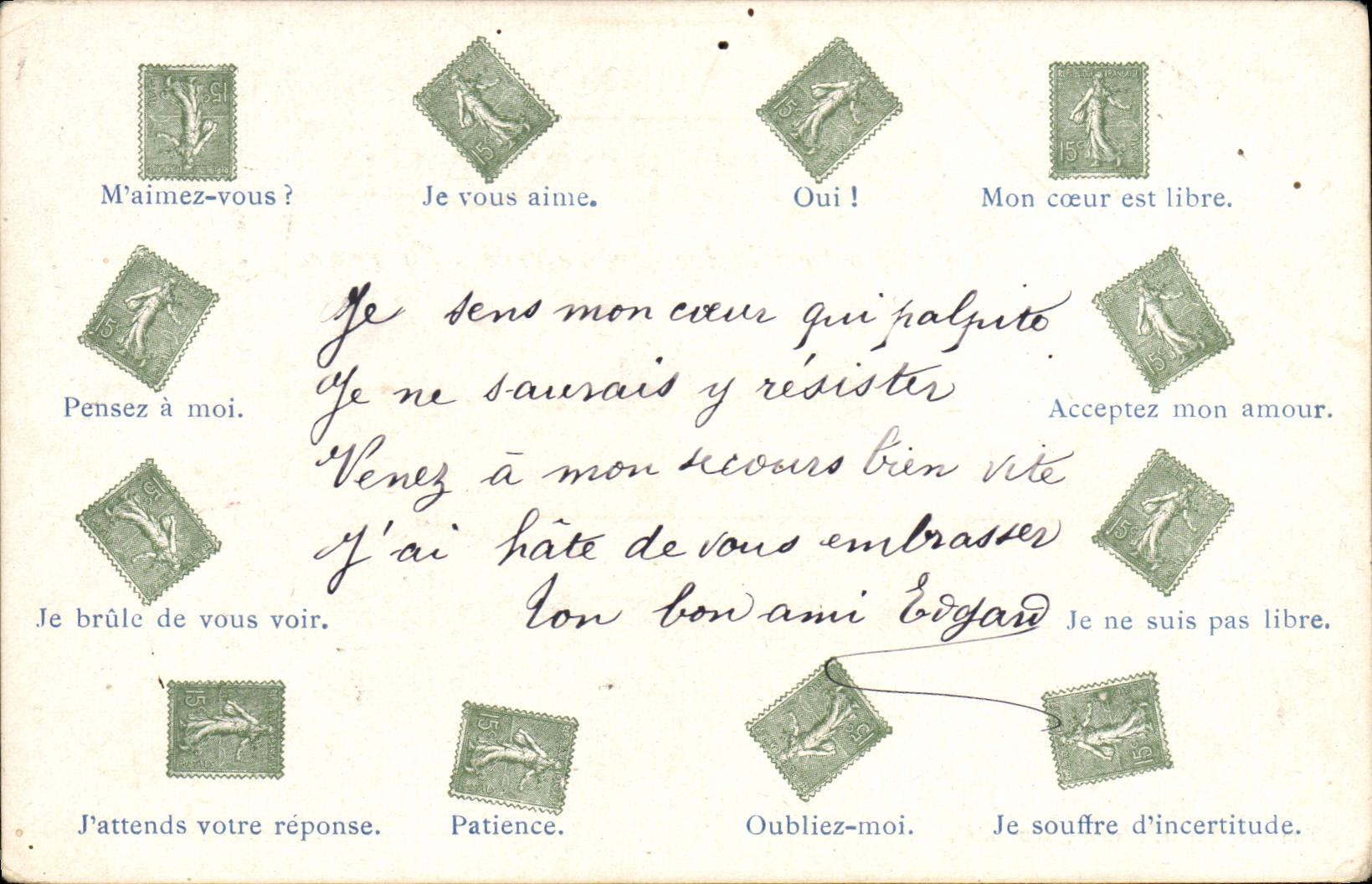 CPA Semeuse 15c Lignee