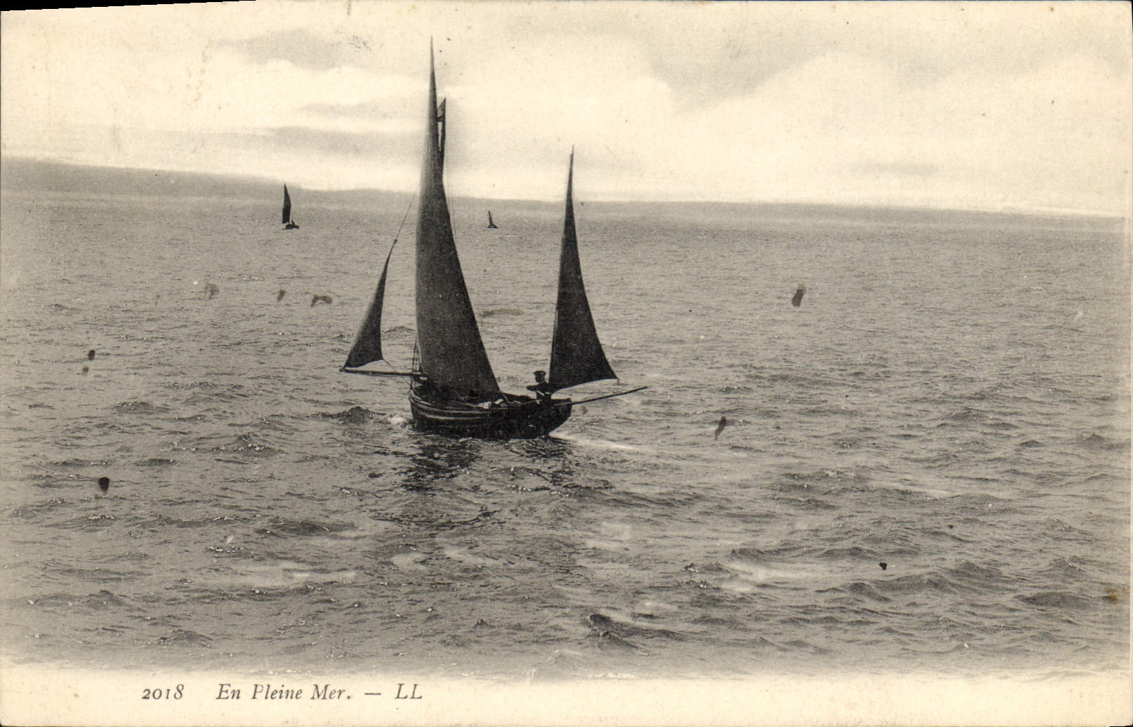 CPA Bateau de peche en pleine mer