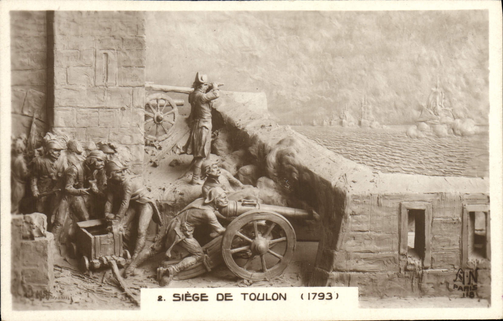 VINTAGE POSTCARD Napoleon History 1st Seat of Toulon 1793