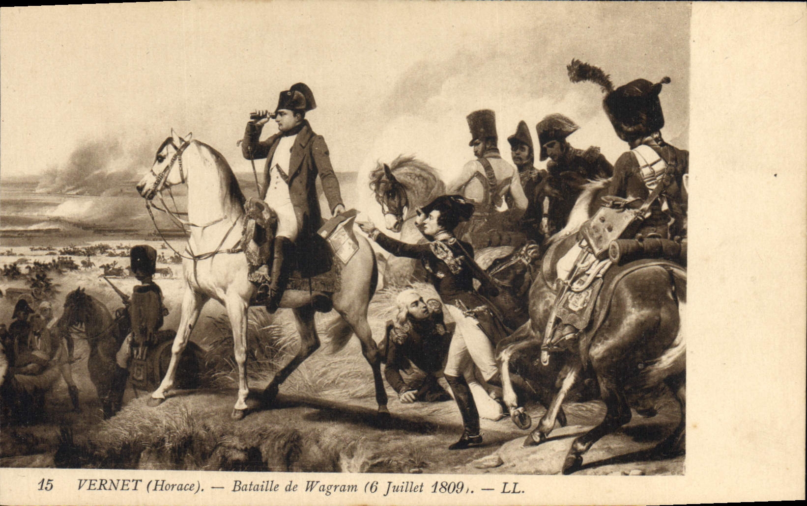 CPA Histoire Napoleon 1er Vernet Bataille de Wagram 