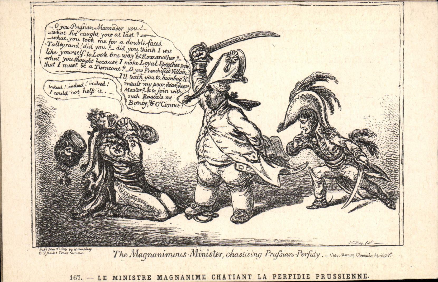 CPA Histoire Napoleon 1er Le ministre magnanime chatiant la perfidie prusienne